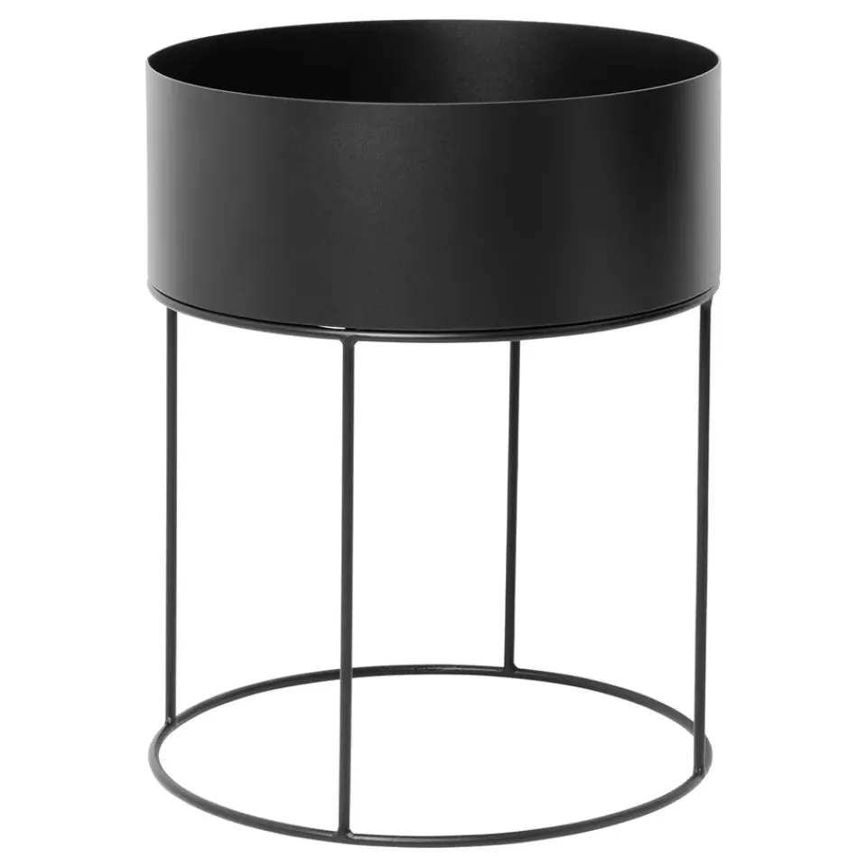 Cache-Pots<Ferm Living Support Plant Box rond, noir