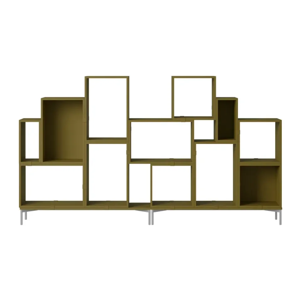 Étagères & Systèmes De Rayonnage<Muuto Système de rangement Stacked bibliothèque configuration 3, Brown green