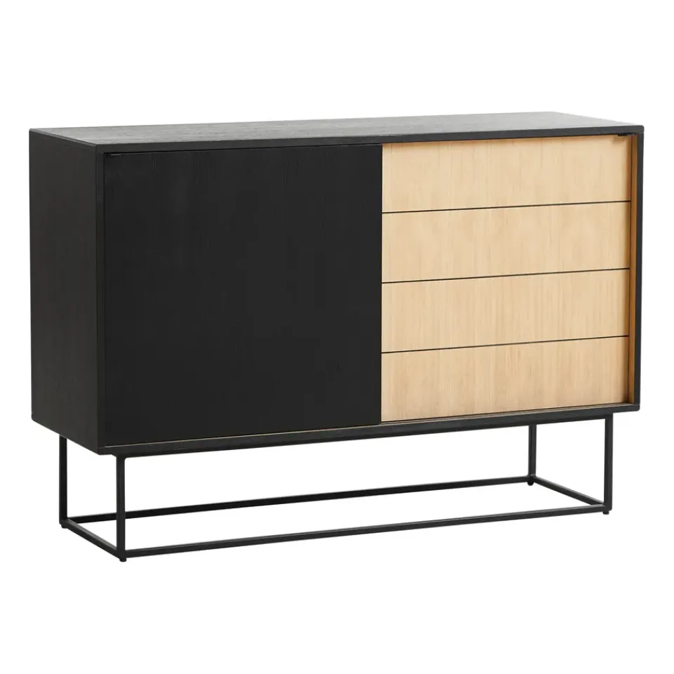 Commodes & Buffets<Woud Table d'appoint Virka, hauteur 120 cm, Chêne - noir
