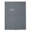 Tableaux Mémo<Design Letters Tableau pour lettres A4 , gris foncé