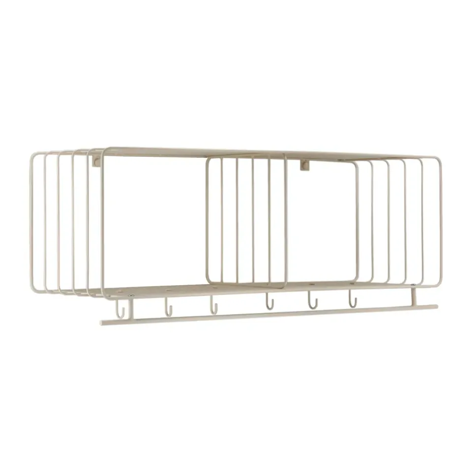 Patères & Étagères<Scandi Living Étagère à chapeaux Nod 90 cm, Beige