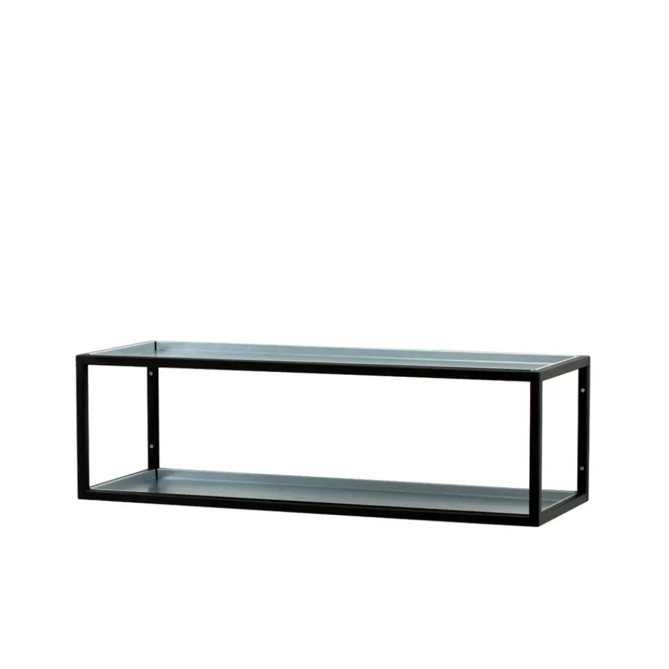 Rangements À Chaussures<Scherlin Étagère à chaussures 11, laqué noir, plateau en zinc, 2 niveaux