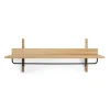 Patères & Étagères<Ferm Living Étagère avec tringle Sector 37x87 cm, Oak-black brass