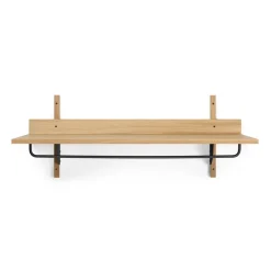 Patères & Étagères<Ferm Living Étagère avec tringle Sector 37x87 cm, Oak-black brass