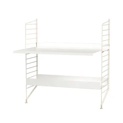 Rangements Pour Les Chambres D'Enfants<String Étagère en métal , blanc, 78x30 cm, bord haut