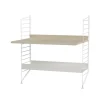 Rangements Pour Les Chambres D'Enfants<String Étagère en métal , blanc, 78x30 cm, bord haut