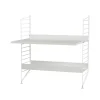 Rangements Pour Les Chambres D'Enfants<String Étagère en métal , blanc, 78x30 cm, bord haut