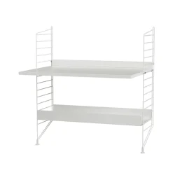 Rangements Pour Les Chambres D'Enfants<String Étagère en métal , blanc, 78x30 cm, bord haut