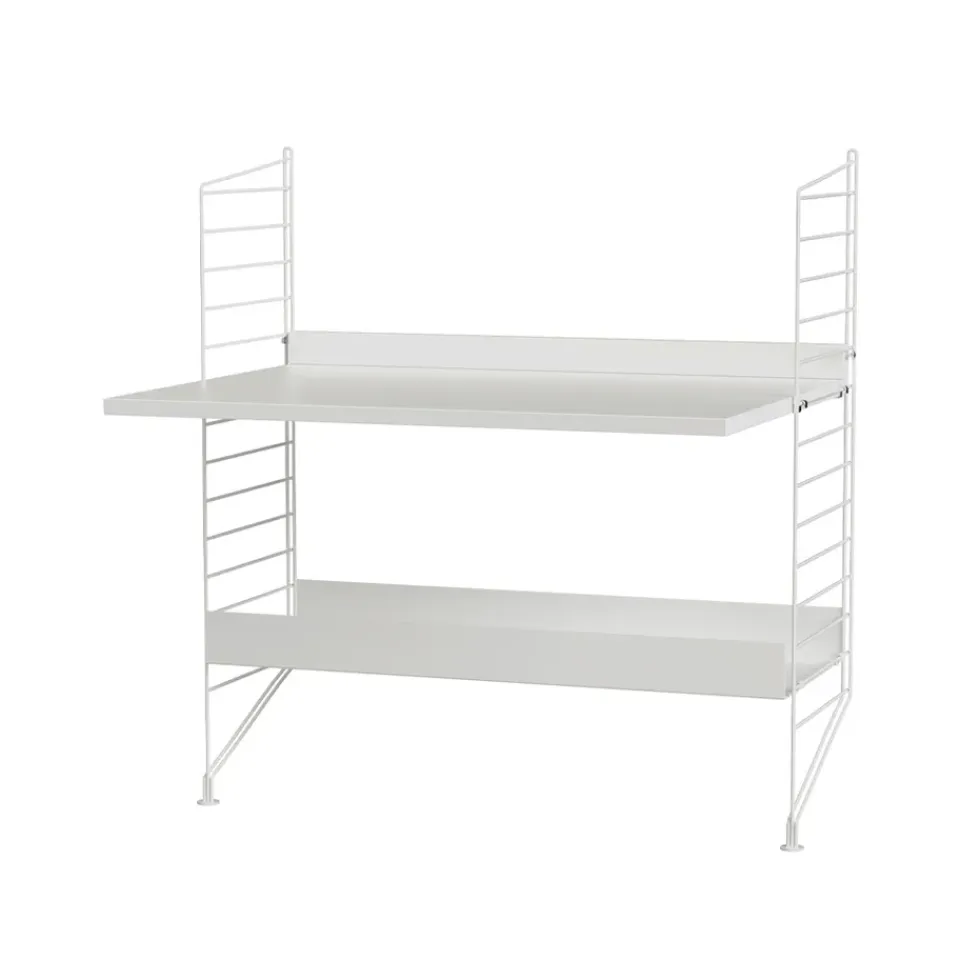 Rangements Pour Les Chambres D'Enfants<String Étagère en métal , blanc, 78x30 cm, bord haut