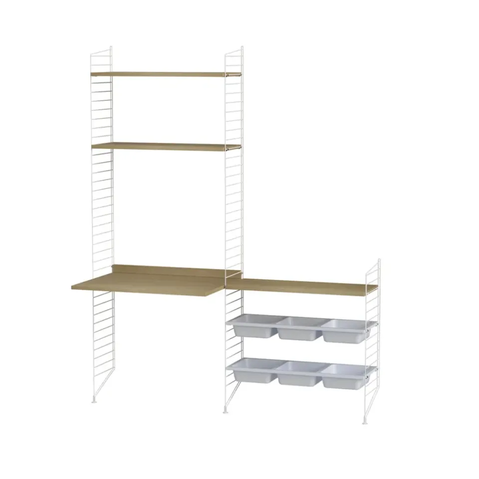 Rangements Pour Les Chambres D'Enfants<String Étagère , chêne, 78x30 cm, lot de 3