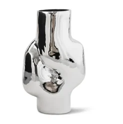 Vases<HKliving Vase Gleam high, Chrome