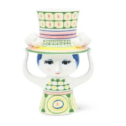 Vases<Bjørn Wiinblad Vase Lady with hat H24,5 cm, Vert