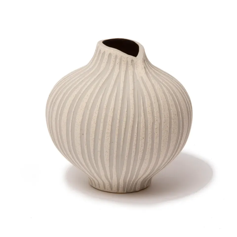 Vases<Lindform Vase Line, Sand white stone stripe, medium
