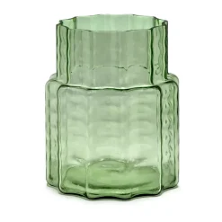 Vases<Serax Vase Waves 04 Ø18x21 cm, Green-clear