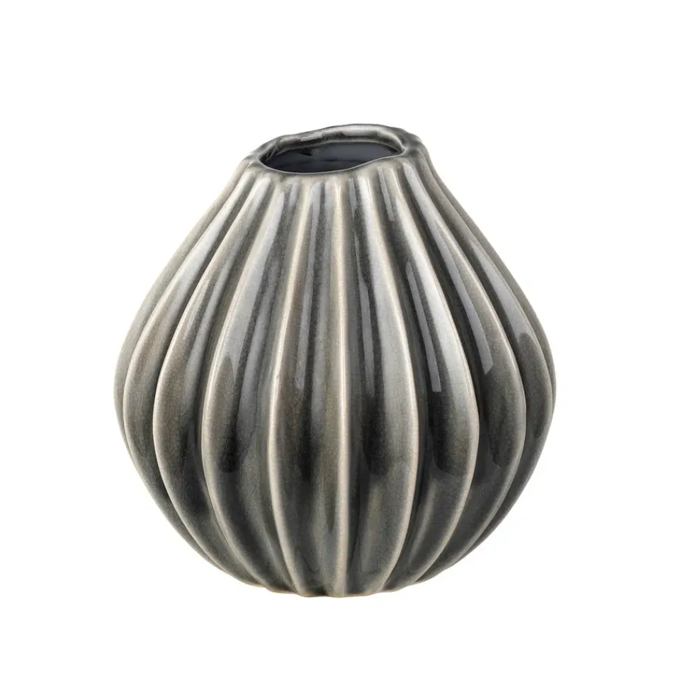 Vases<Broste Copenhagen Vase Wide smoked pearl, 15 cm