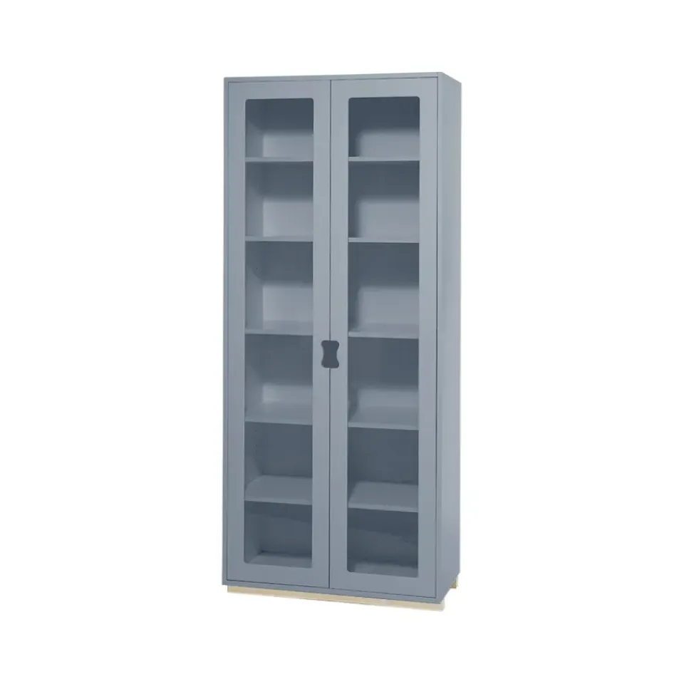 Vitrines & Présentoirs<Asplund Vitrine haute Snö F, Nordic blue, support en bouleau, dj.30 cm