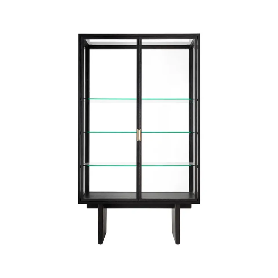 Vitrines & Présentoirs<GUBI Vitrine Private, verre, chêne lasuré marron-noir