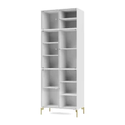Vitrines & Présentoirs<Montana Vitrine Ripple IV 69,6x187,2x38 cm, NewWhite-pieds Brass