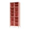 Vitrines & Présentoirs<Montana Vitrine Ripple IV 69,6x187,2x38 cm, Ruby-pieds Brass