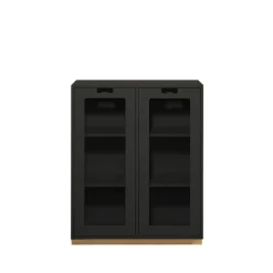 Vitrines & Présentoirs<Asplund Vitrine Snö E, Char grey, support en bouleau, dj.30 cm