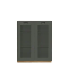 Vitrines & Présentoirs<Asplund Vitrine Snö E, Green khaki, support en chêne, dj.30 cm