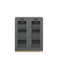 Vitrines & Présentoirs<Asplund Vitrine Snö E, Storm grey, support en bouleau, dj.42 cm