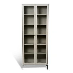 Vitrines & Présentoirs<Mavis Vitrine Volt 190 cm beige, Détails en noir