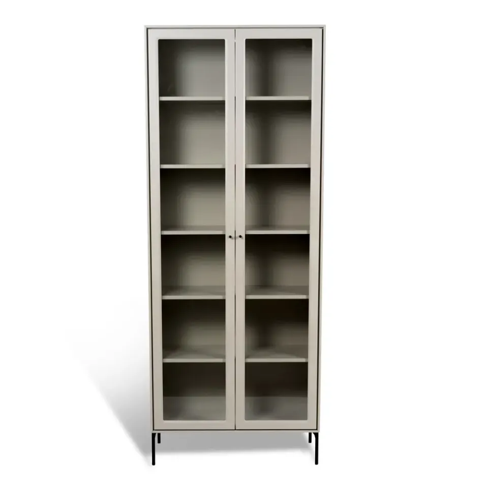 Vitrines & Présentoirs<Mavis Vitrine Volt 190 cm beige, Détails en noir