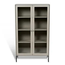Vitrines & Présentoirs<Mavis Vitrine Volt 130 cm beige, Détails en noir