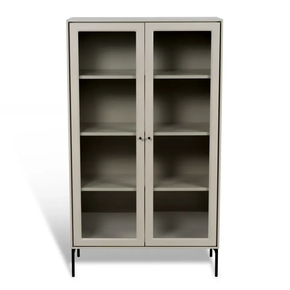 Vitrines & Présentoirs<Mavis Vitrine Volt 130 cm beige, Détails en noir