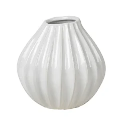 Vases<Broste Copenhagen Wide vase ivoire, 15 cm